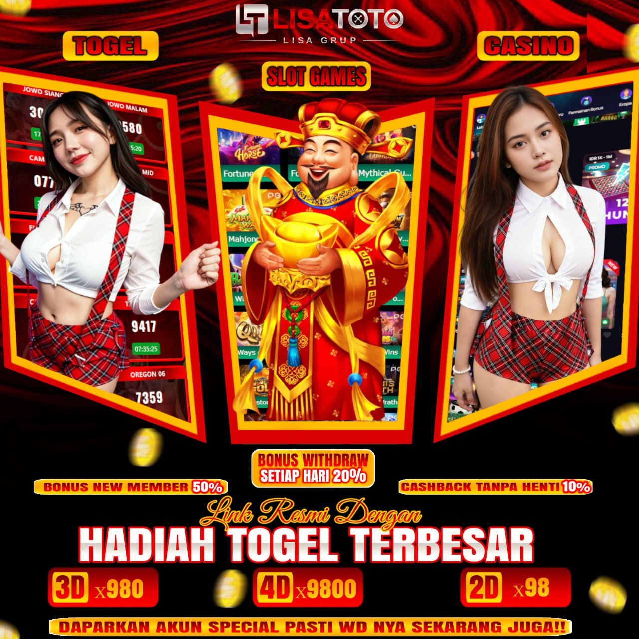Hadiah togel terbesar LISATOTO dengan peluang menang tinggi dan sistem resmi terpercaya